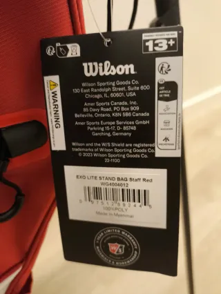 Bolsa de Golf Wilson Roja y Blanca