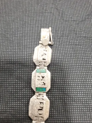 Pulsera Antigua Plata Turquesa