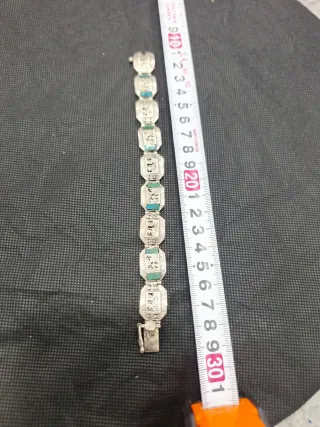 Pulsera Antigua Plata Turquesa