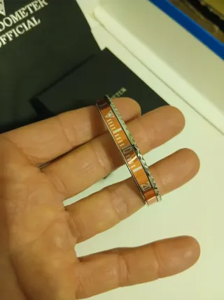 Bracciale a cerchio arancione e argento