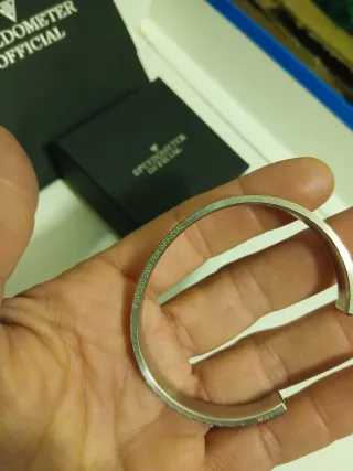 Bracciale a cerchio arancione e argento