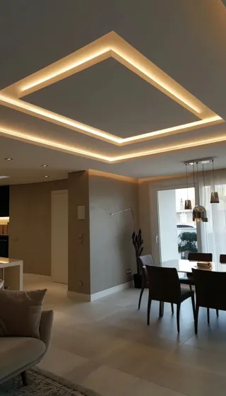 Techos pladur con luces indirectas