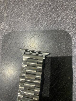 Pulsera de eslabones plateada para reloj Apple