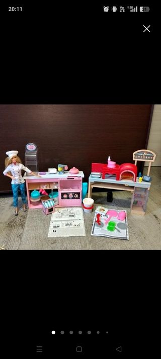 Set Cucina Barbie gelateria e pizzeria