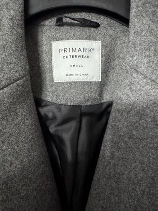 Abrigo Primark Gris Talla S