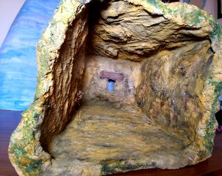 Portal Belén Cueva Navidad artesanal Figuras 25cm