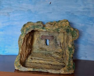 Portal Belén Cueva Navidad artesanal Figuras 25cm