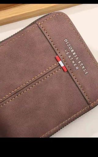 Cartera hombre cremallera negra nuevo precintado