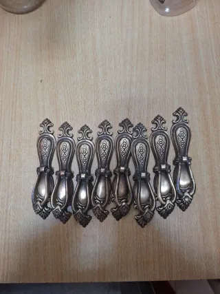 8 Tiradores rústicos metal cocina/mueble