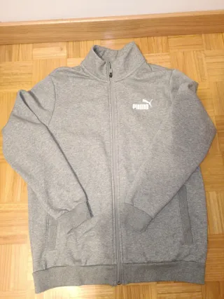 Sudadera Puma Gris Cremallera