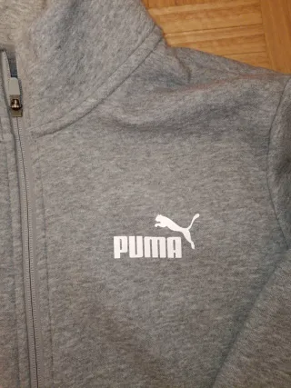 Sudadera Puma Gris Cremallera