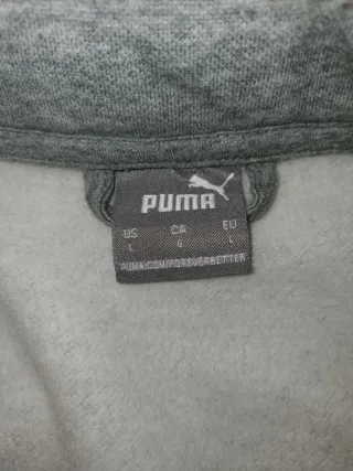 Sudadera Puma Gris Cremallera