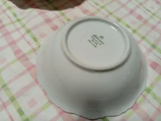 Set piattini vintage floreali dorati