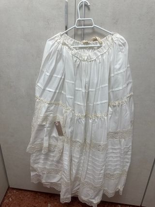 Enagua Fallera Blanca Talla Única