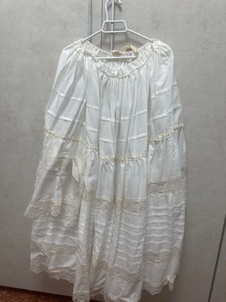 Enagua Fallera Blanca Talla Única