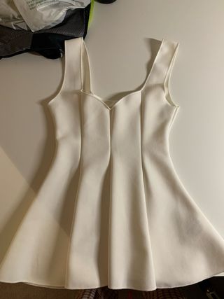 Top Zara volantes blanco Talla S