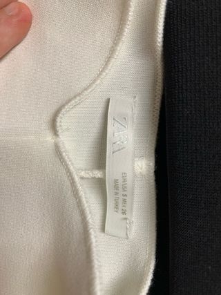 Top Zara volantes blanco Talla S