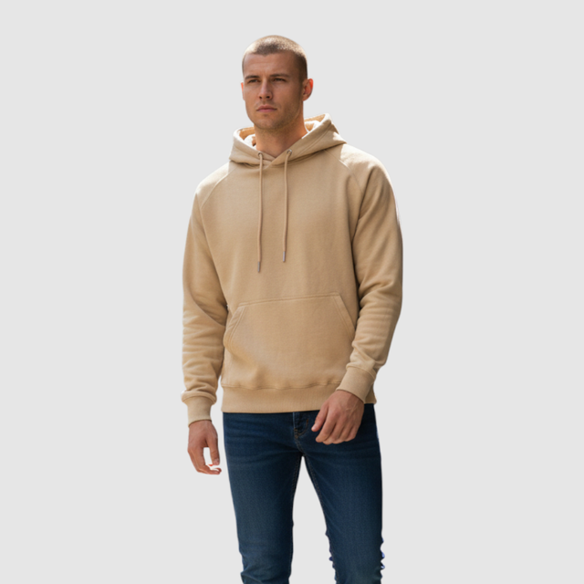 Sudadera con capucha beige/tostado