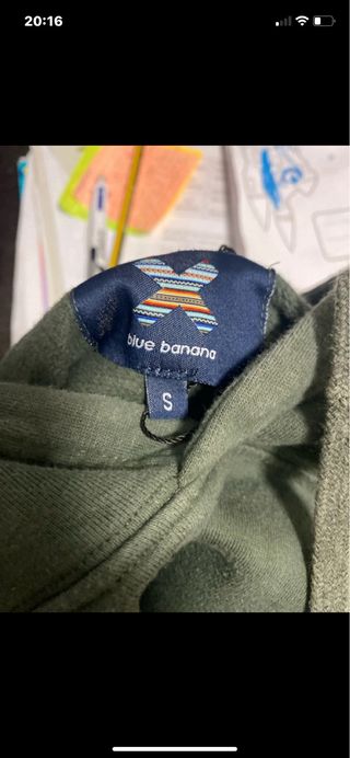 Sudadera Blue Banana Talla S Verde Militar