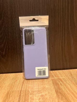 Nuovo custodia in silicone per Samsung S21 Ultra, colore lila