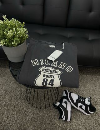 Sudadera Gris Route 84 Milano nueva con etiqueta