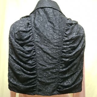 Falda Lápiz Negra Encaje Fruncida Mango Talla M