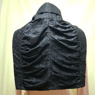 Falda Lápiz Negra Encaje Fruncida Mango Talla M