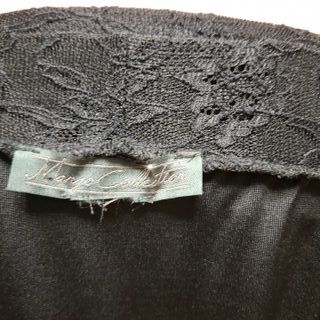 Falda Lápiz Negra Encaje Fruncida Mango Talla M