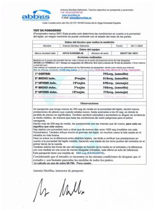 Parapente APCO KARISMA libre/motor