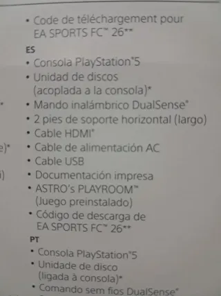 Consola Sony PlayStation 5 FC26