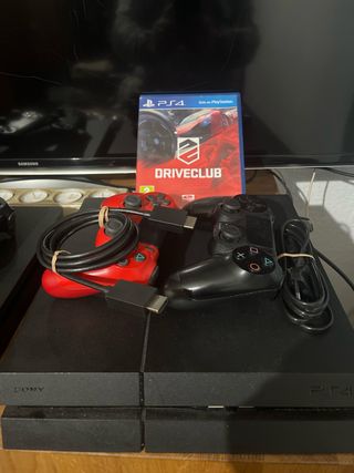 PS4 (PlayStation 4) Negra + 2 Mandos + 1 juego