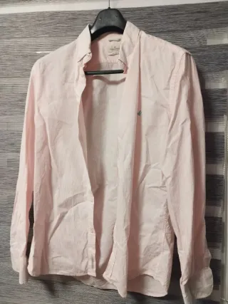 Camisa Brooksfield Rayas Rosa y Blanca