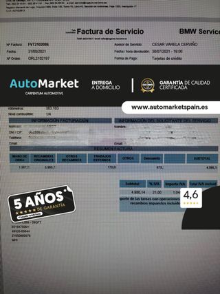 BMW Serie 5 520D MOTOR CON 168.000 KM