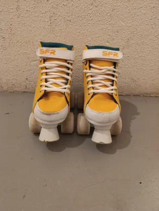 Patines 4 Ruedas Amarillos SF y protecciones
