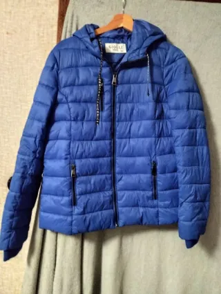 Cazadora azul GIOLLI con capucha Talla XL