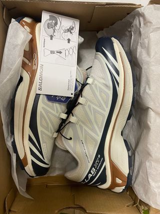 Salomon XT6 Beige/Azul con etiqueta