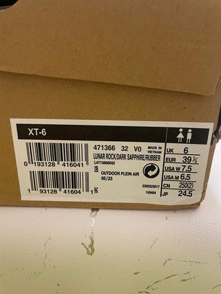 Salomon XT6 Beige/Azul con etiqueta