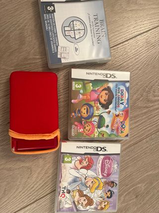 Nintendo DS Roja + Juegos+ Funda