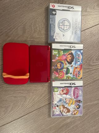 Nintendo DS Roja + Juegos+ Funda