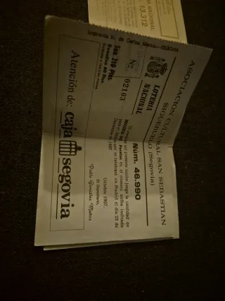 Lotería Nacional - Decimos Antiguos