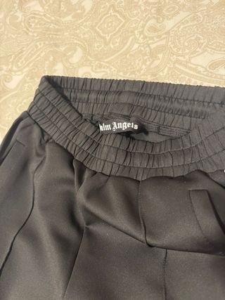 Pantalón Palm Angels Negro con Rayas Blancas
