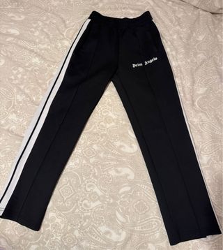 Pantalón Palm Angels Negro con Rayas Blancas