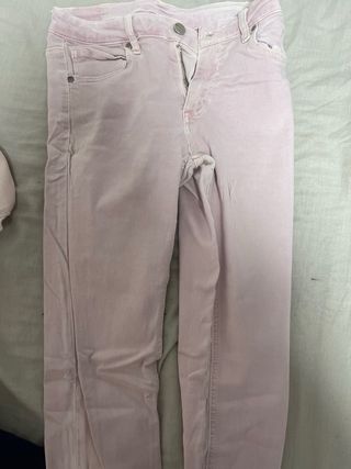 Pantalones pitillo rosa talla 34