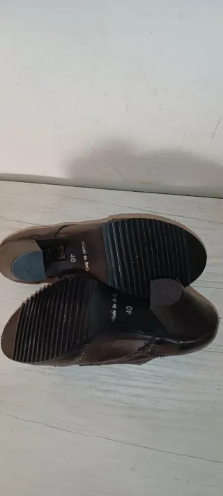 Scarpe donna in vera pelle marrone