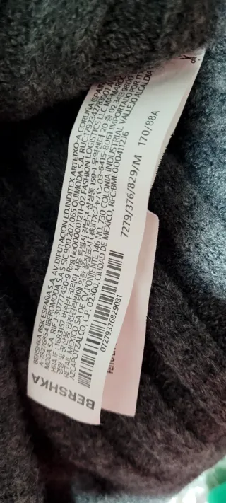 Jersey Bershka gris canalé crop