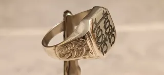 Anillo Sello Hombre Plata