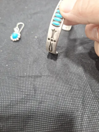 Conjunto Plata y Turquesa Antiguo