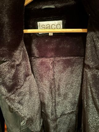 Abrigo piel vuelta Isaco negro Talla M