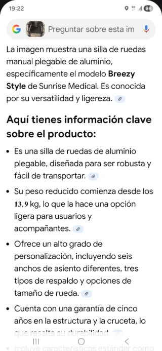 Silla de ruedas de aluminio