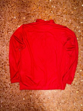 Sudadera Adidas media cremallera roja
